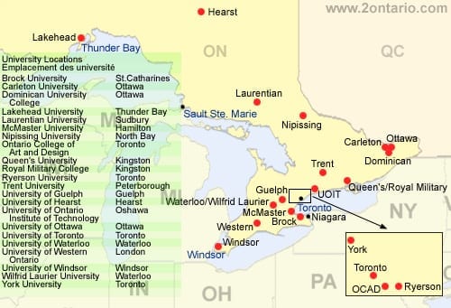 Ontario University Map With Open House Events Bishop Reding Catholic   Ontario University Map 