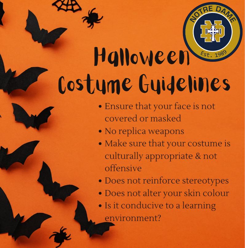 Halloween Costume Guidelines Notre Dame Catholic Secondary School